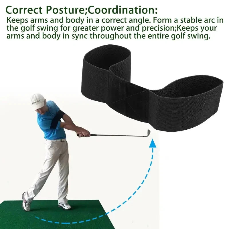 Elastic Golf Swing Trainer Arm Band | Swing Posture Corrector & Training Aid for Golfers | Improve Your Swing Quickly!