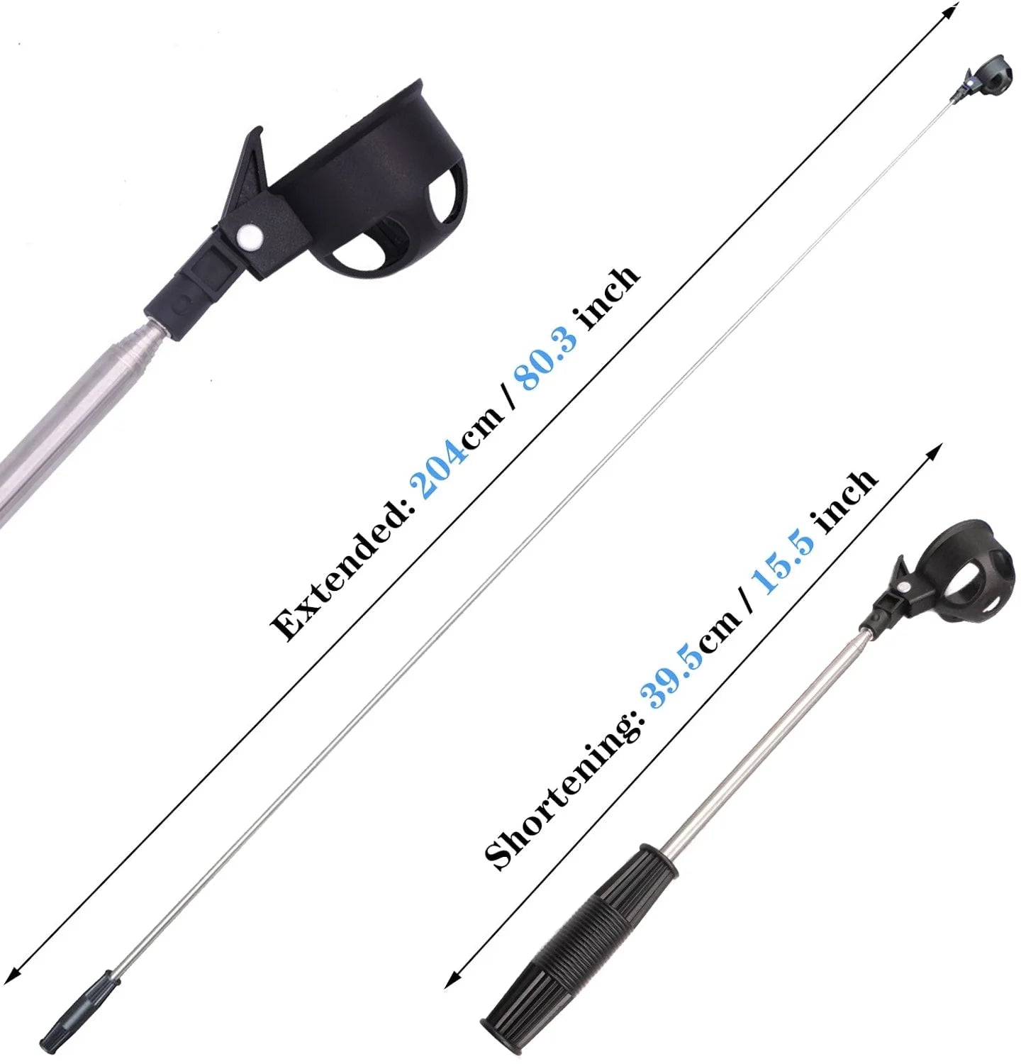 Telescopic Golf Ball Retriever | Stainless Steel Portable Ball Picker with Automatic Locking Scoop