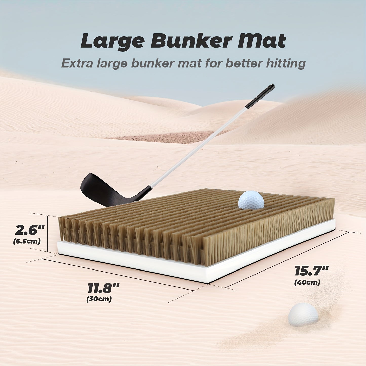 Golf Bunker Simulator Mat | Indoor/Outdoor Premium Sand Trap Practice Mat | Improve Your Golf Chipping and Bunker Play
