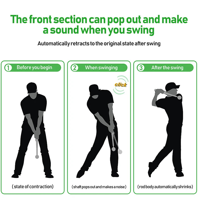 Retractable Golf Swing Trainer – Perfect Your Golf Swing Anytime, Anywhere