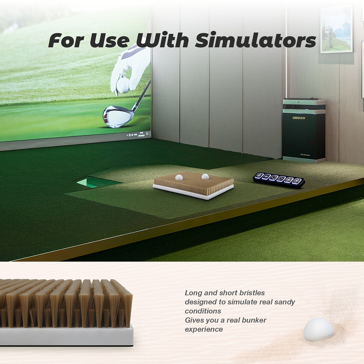 Golf Bunker Simulator Mat | Indoor/Outdoor Premium Sand Trap Practice Mat | Improve Your Golf Chipping and Bunker Play